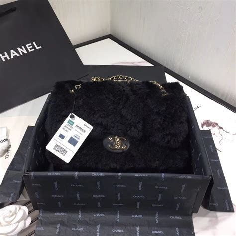 chanel fur bag flap|More.